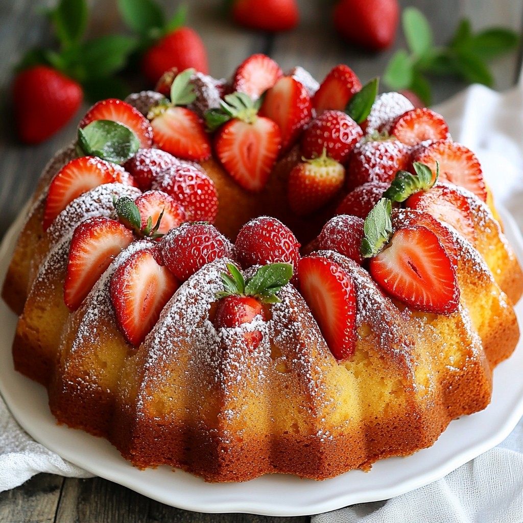 Fresh Strawberry Pound Cake Easy to Bake Delight