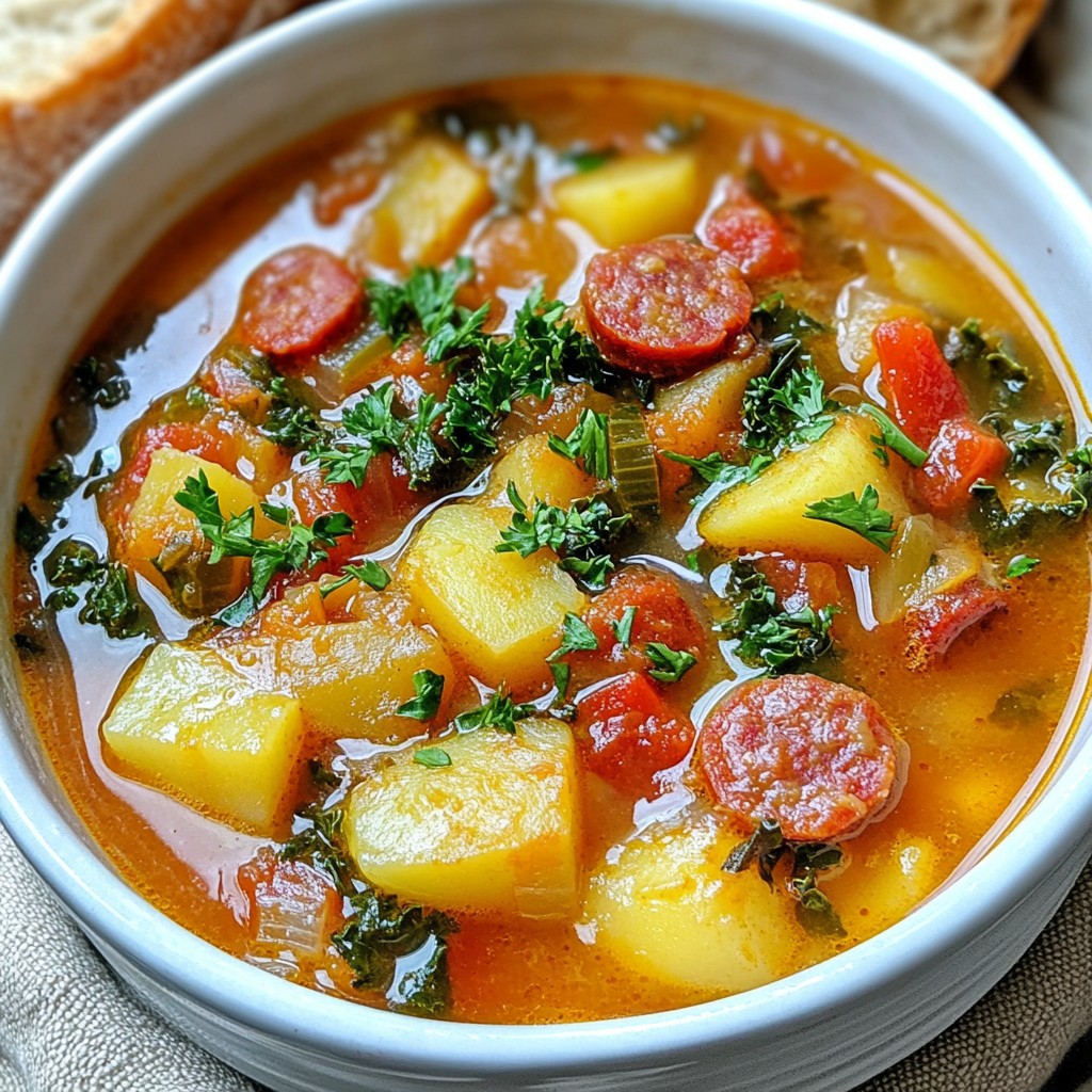 Spanish Potato Chorizo Soup Flavorful and Hearty Dish