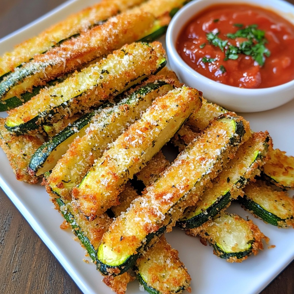 Air Fryer Parmesan Zucchini Fries Crispy and Tasty