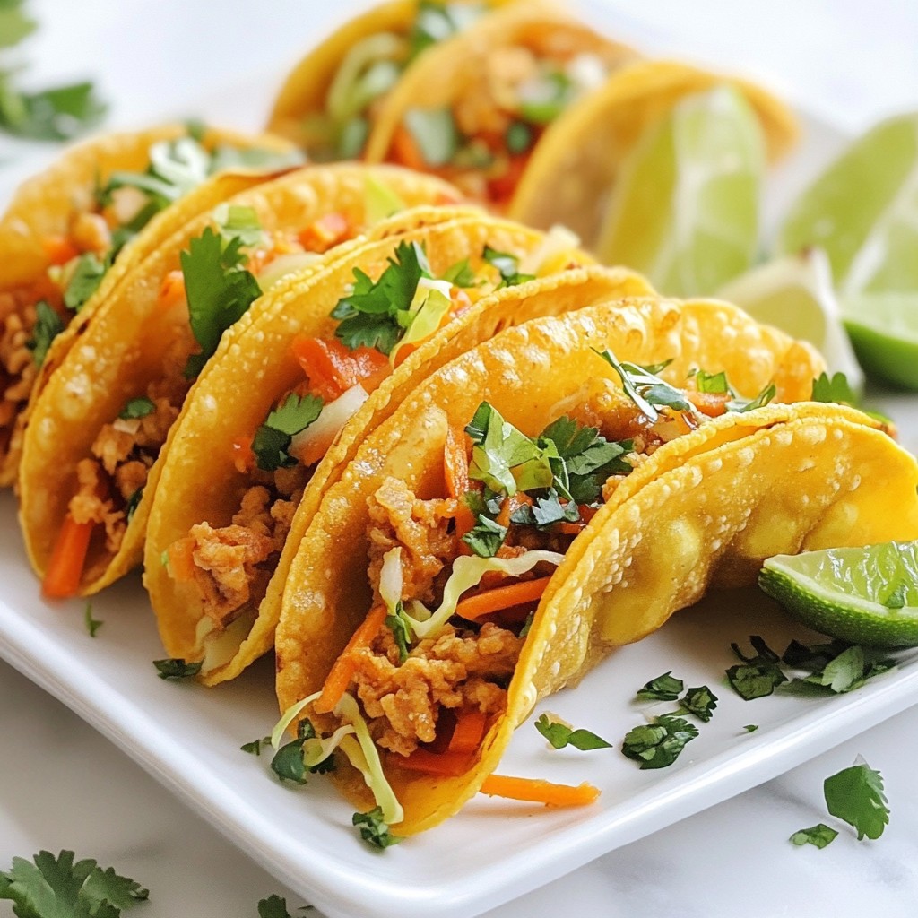 Crispy Chicken Wonton Tacos Flavorful Crunchy Treat