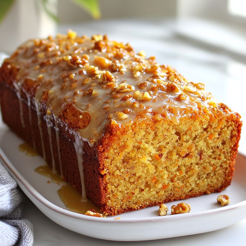 Maple Glazed Carrot Cake Loaf Delightful and Moist