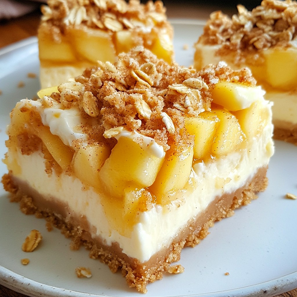 Apple Crisp Cheesecake Bars Delightful and Simple Treat