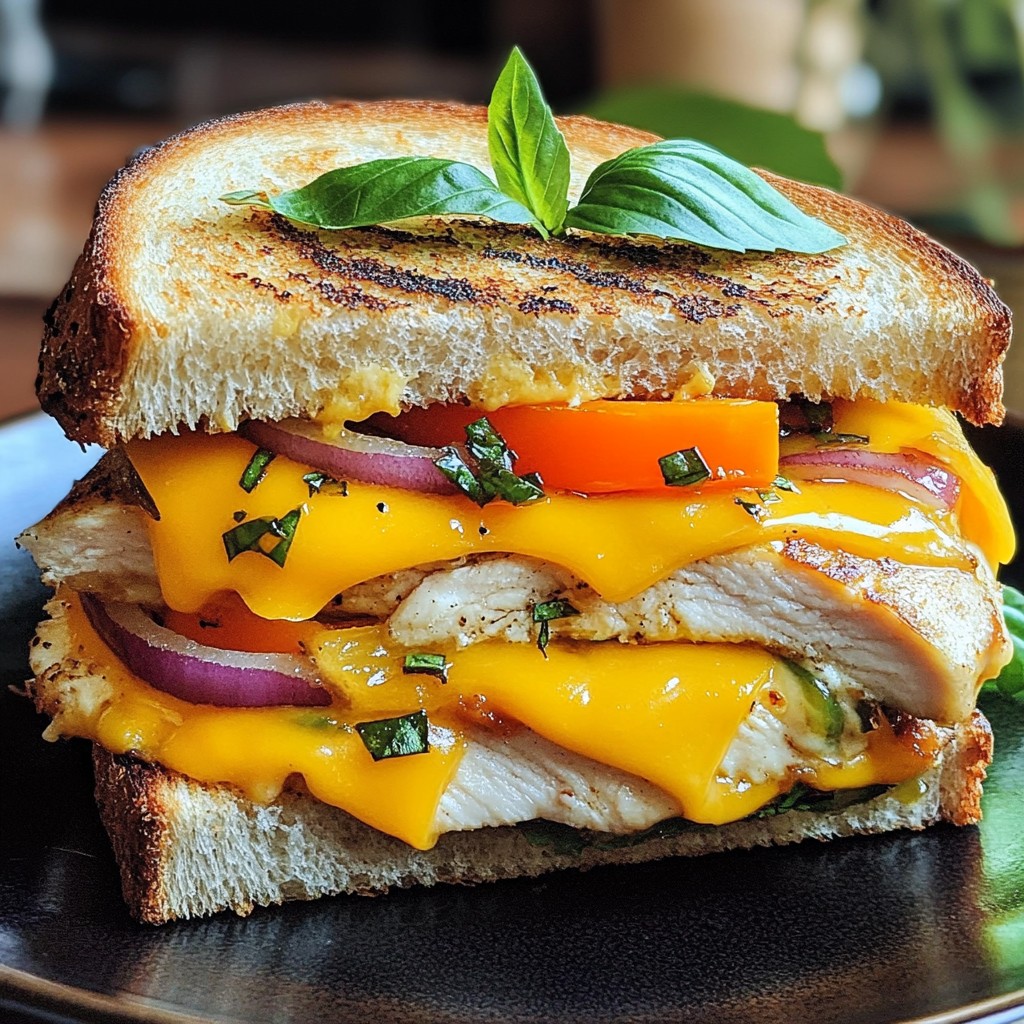 Sizzling Chicken Melt Sandwich Easy and Flavorful Recipe