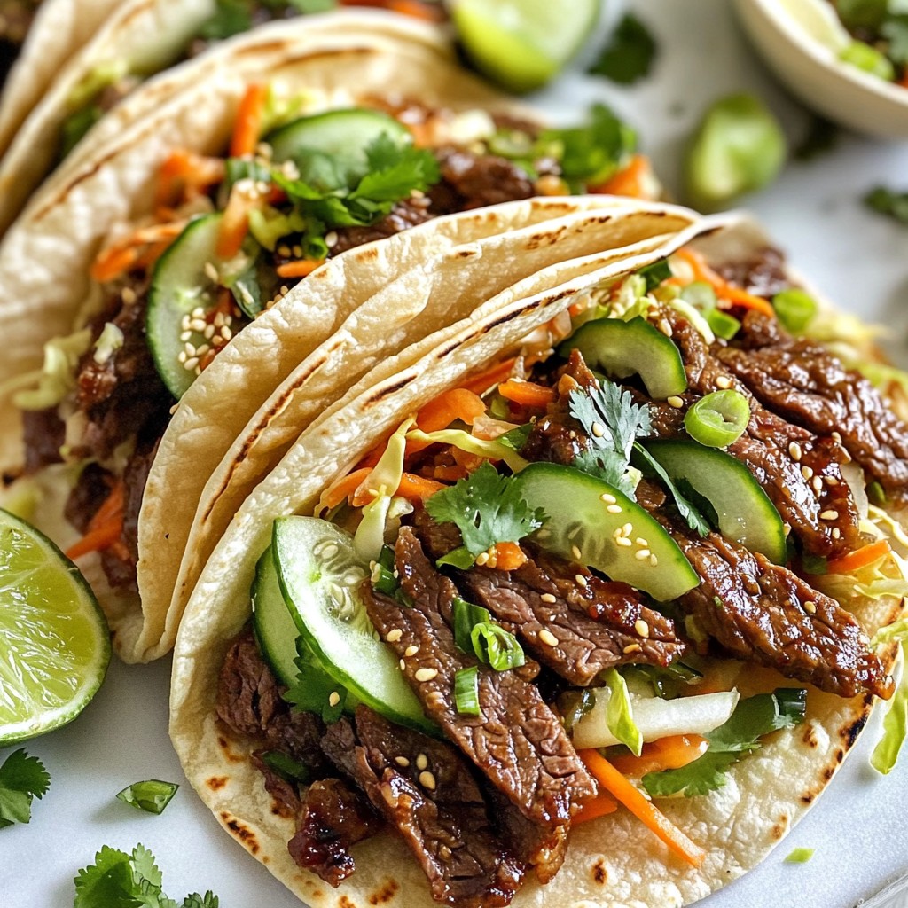 Spicy Korean Beef Bulgogi Tacos Delightful and Bold