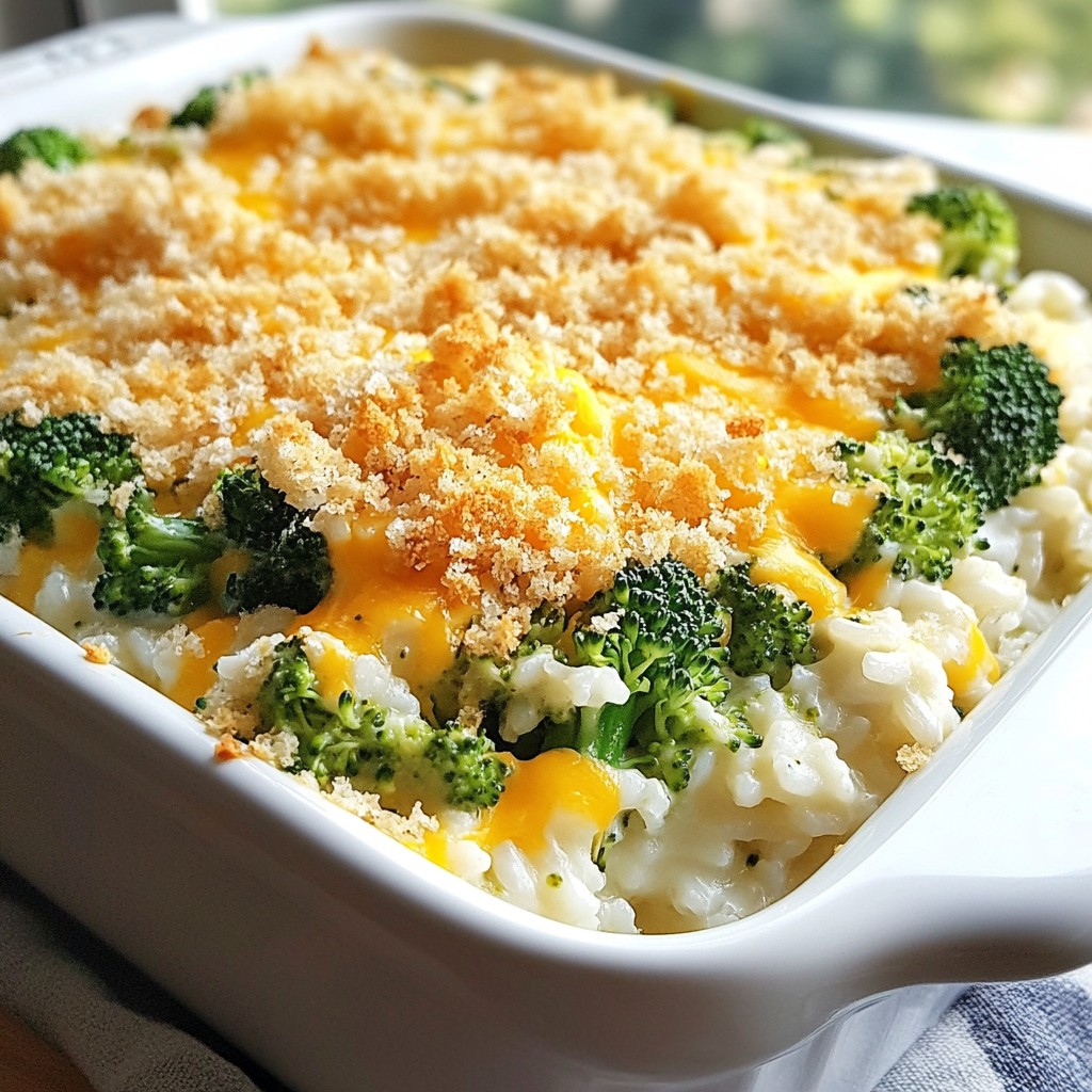 Cheesy Broccoli Rice Casserole Simple and Tasty Meal