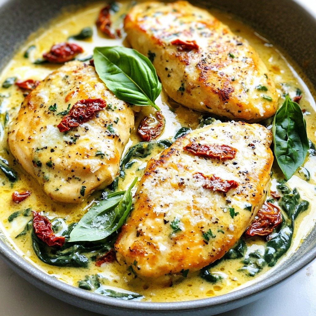 Creamy Garlic Tuscan Chicken Flavorful Dinner Delight