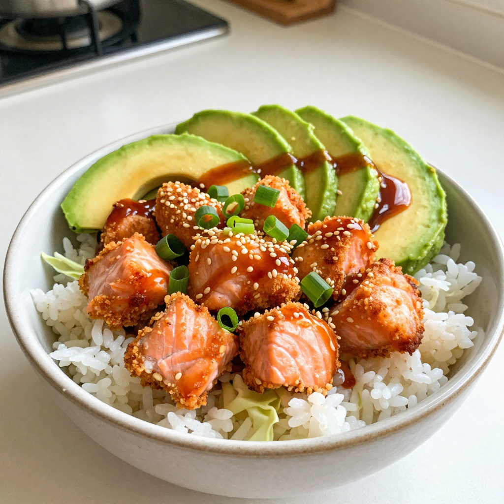 Bang Bang Salmon Bites Bowls Tasty and Easy Recipe
