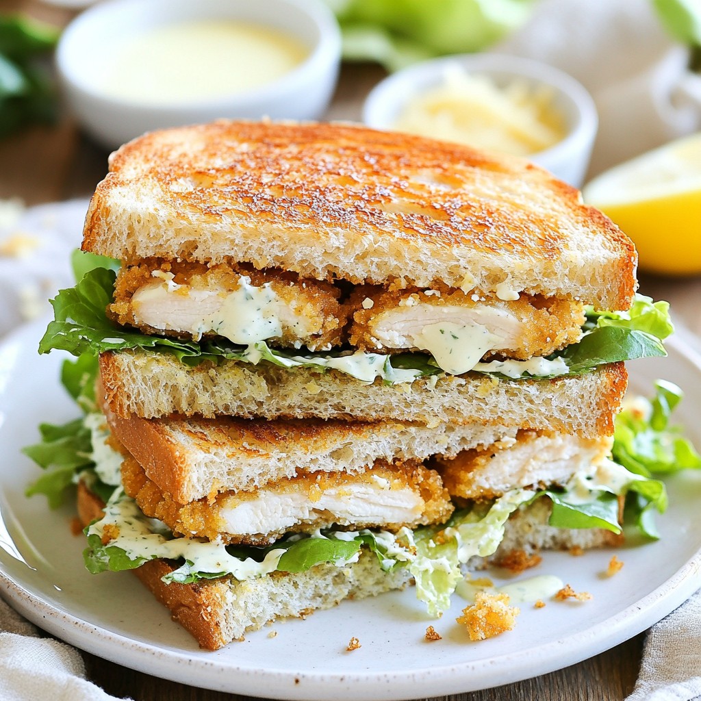 Crispy Chicken Caesar Sandwich Flavorful and Satisfying