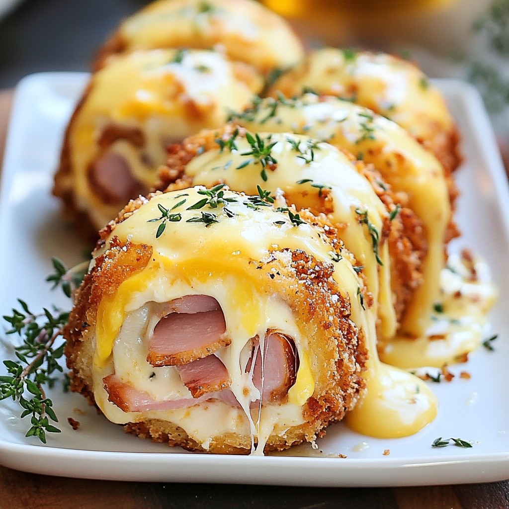 Flavorful Chicken Cordon Bleu with Swiss Cheese Sauce