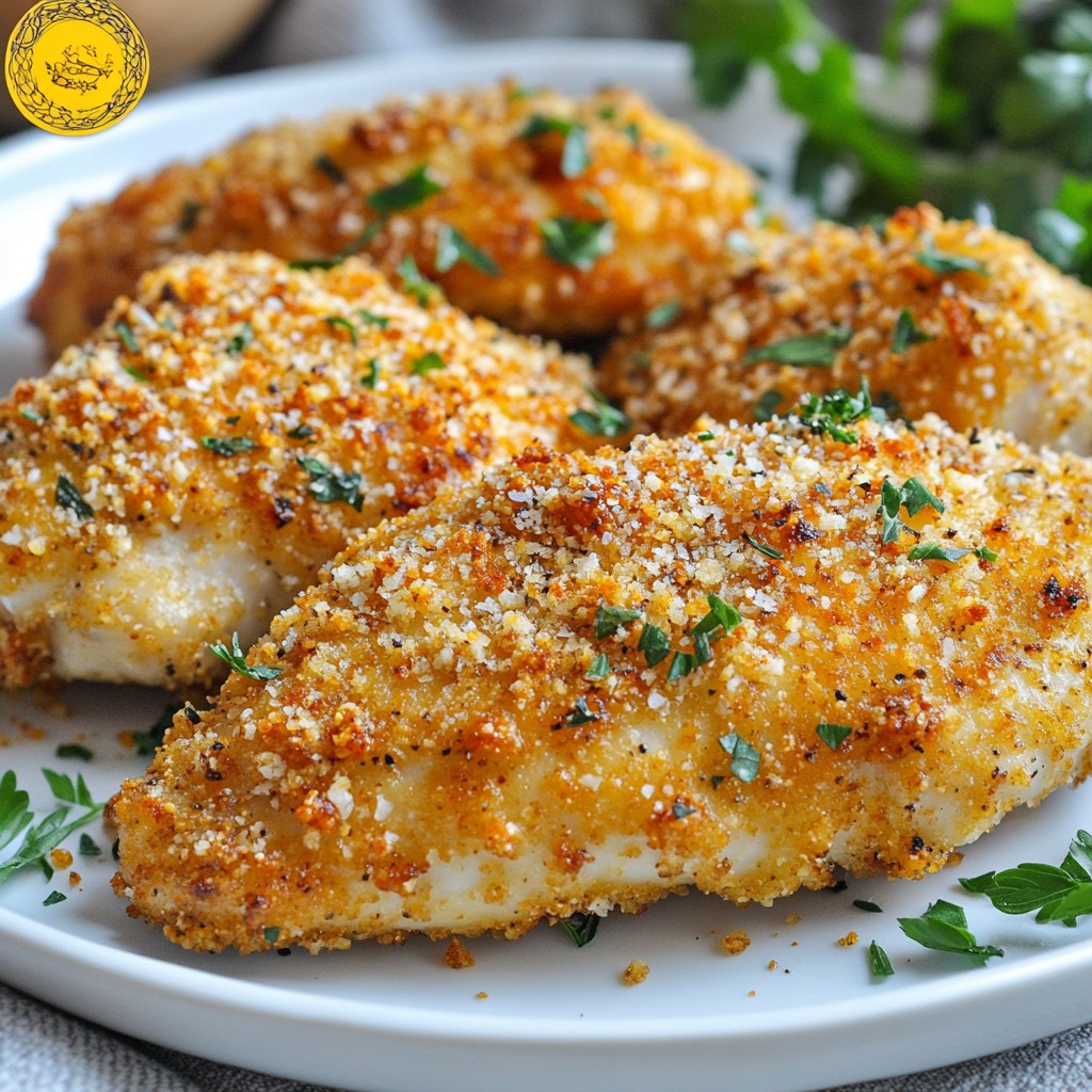 Air Fryer Crispy Parmesan Chicken Easy and Tasty Dinner