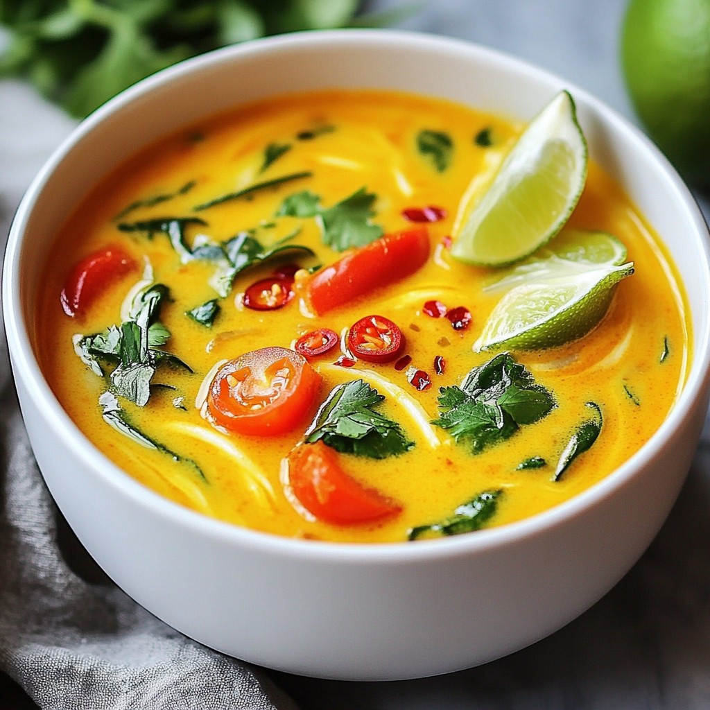 Thai Coconut Curry Soup Flavorful and Nourishing Delight