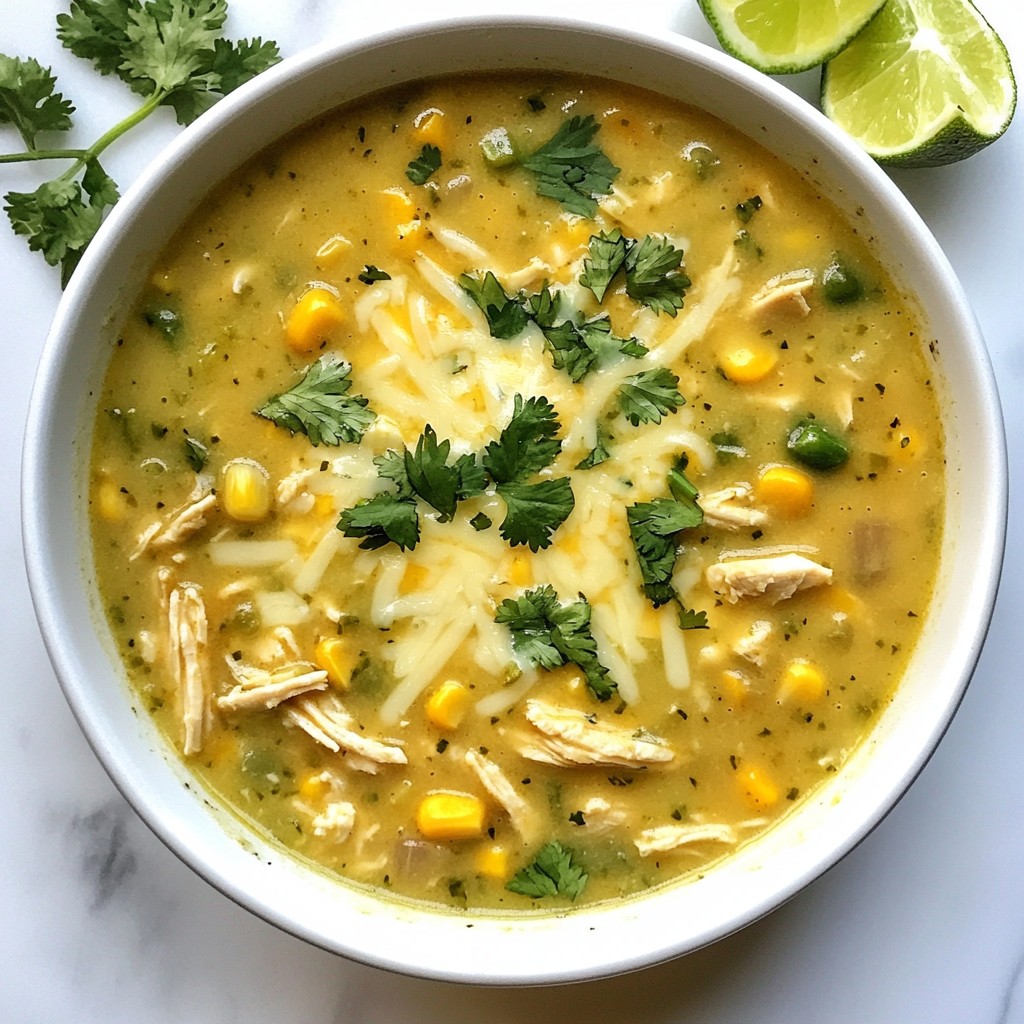 Green Enchilada Chicken Soup Flavorful Comfort Dish