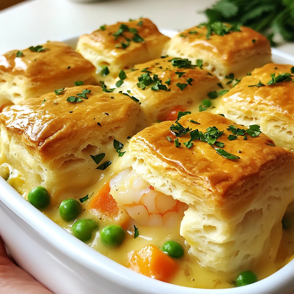 Savory Shrimp Lobster Biscuit Pot Pie Recipe