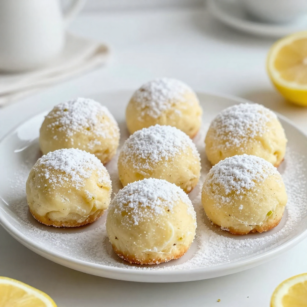 Lemon Cream Snowball Cookies Delightfully Soft Treat