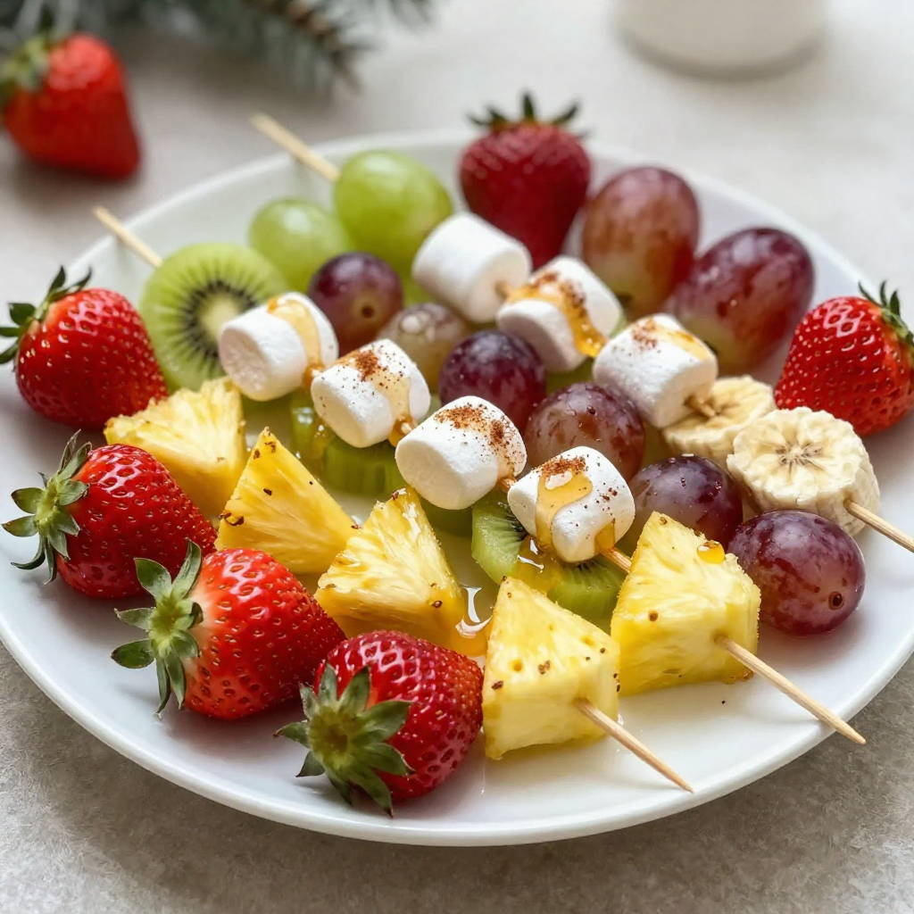Festive Christmas Fruit Skewers Delightful Holiday Treat