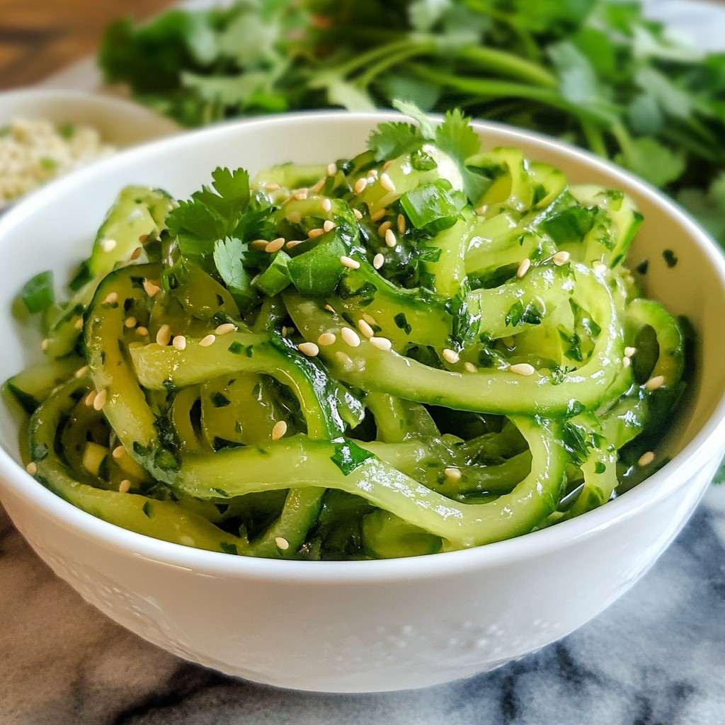 Spicy Sesame Cucumber Noodles Flavorful Summer Dish