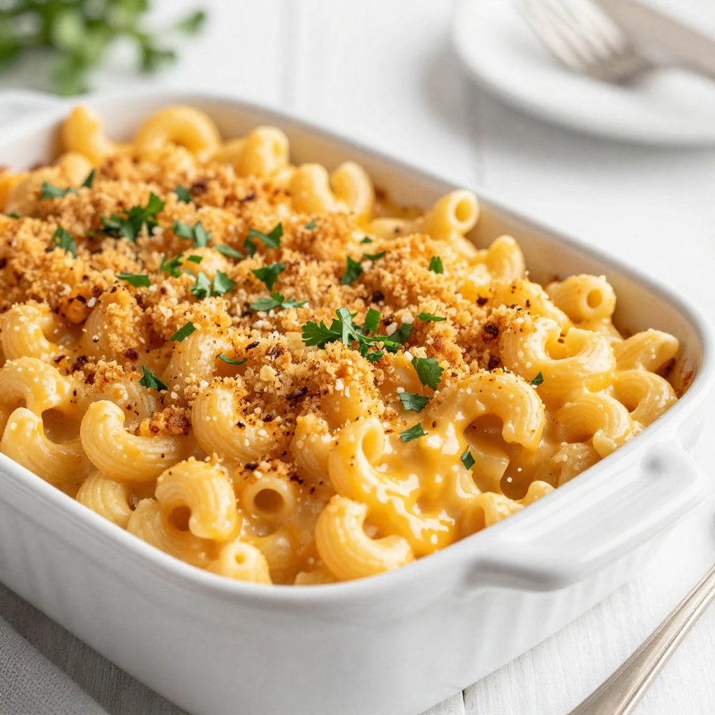 Gourmet Crunchy Baked Mac and Cheese Delightful Dish